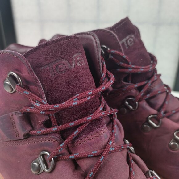 Teva De La Vina Dos Alpine Low Boot Burgundy Waterproof Women US 9.5 - Picture 4 of 16